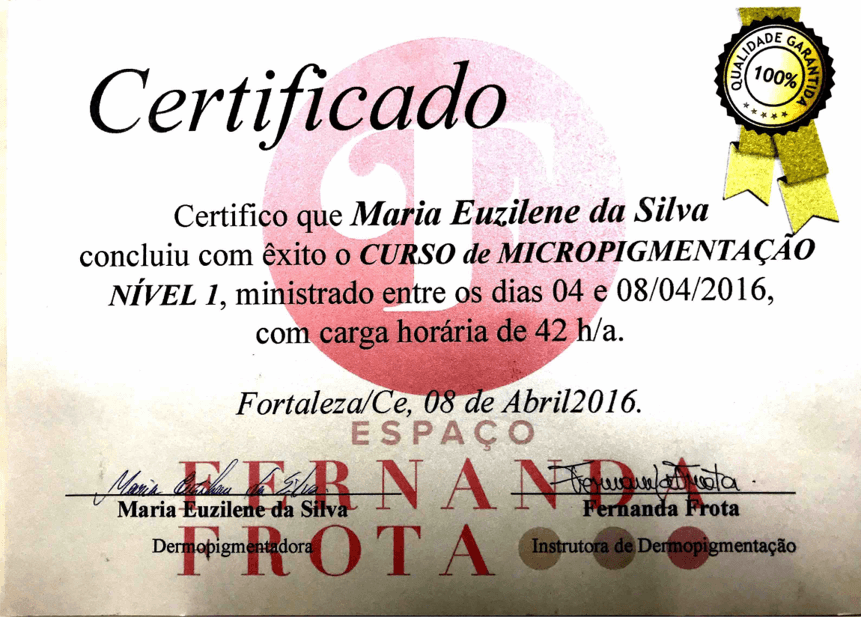 Curso Micropigmentação Lene