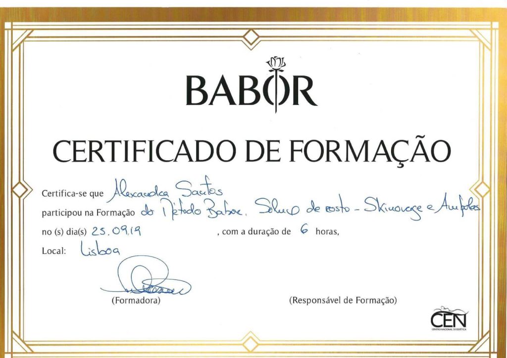 certificado formacao babor alemanha
